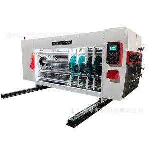 Customized cardboard packaging machinery equipment, one click order changing printing slotting machine, semi-automatic ink printing slotting machine