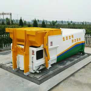 Horizontal mobile garbage compression station, 6/12 cubic meter environmental sanitation equipment, fully automatic garbage compression processing device