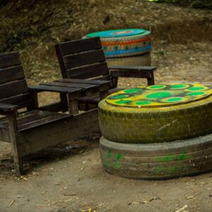 Recycled tires and rubber output